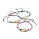 Bracelets de perles de tresse de fil de nylon BJEW-JB04554-M-1
