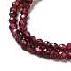 Natürlicher Granat Perlen Stränge G-I341-09A-4