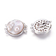 Cierres de caja de concha de perla blanca SSHEL-L007-11P-2