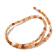 Chapelets de perles en aventurine rouge naturelle G-M420-H13-03-3