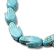 Brins de perles synthétiques teintes en turquoise G-E594-19-3