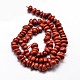 Rouge naturel puce jaspe perles brins X-G-E271-124-2