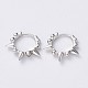 Unisex 925 Sterling Silver Hoop Earrings EJEW-AA00271-02P-2