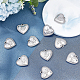 Unicraftale 20 breloques sur le thème de la fête des mères en acier inoxydable avec pendentif en forme de cœur avec mot maman 22 mm en métal hypoallergénique pour la fabrication de bijoux STAS-UN0039-84-6