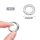UNICRAFTALE 4pcs 17mm Spring Gate Rings 304 Stainless Steel Rings O Rings Keychain Ring Round Snap Clasps Metal Spring Gate Rings for Jewelry Making Keyring Buckle STAS-UN0007-25P-3