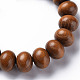Gelbe Sandelholz-Mala-Perlen-Armbänder BJEW-N010-003-2