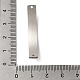 304ステンレス鋼コネクターチャーム  カーブ長方形のリンク  ステンレス鋼色  38.5x6x1.5mm  穴：1.4mm STAS-R117-03P-3
