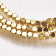 Chapelets de perles en hématite synthétique sans magnétiques G-K239-14B-2