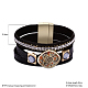 Fashion Zinc Alloy Leather Cord Bracelets BJEW-BB26698-1-3