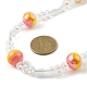 Glass & Stripe Resin Bead Decorative Purse Chains AJEW-BA00115-4