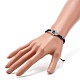 Hamsa Hand /Hand of Miriam with Evil Eye Braided Bead Bracelet for Girl Women BJEW-JB06912-01-5
