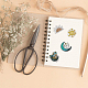 Hobbiesay 2 Taschen 2 Arten Cartoonmond mit Blumenpapieraufklebersatz DIY-HY0001-45-5