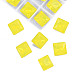 K9ガラスラインストーンカボション  尖ったバック＆バックメッキ  多面カット  正方形  黄水晶  8x8x4.5mm MRMJ-N029-19-01-3