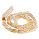 Naturelles quartz jaune brins de perles G-M403-B20-3