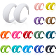 15 Paar Ohrstecker aus Acryl in 15 Farben&nbsp;EJEW-DC0001-50-1