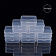 Benecreat 14 Packung quadratische durchsichtige Kunststoffperlen Aufbewahrungsbehälter Box Case mit Klappdeckel für kleine Gegenstände CON-BC0004-49-4