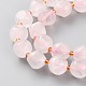 Madagascar rosa naturale perle di quarzo fili G-A030-B35-10mm-B-3