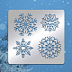 BENECREAT Snowflake Pattern Stainless Steel Stencil Template DIY-WH0279-065-3