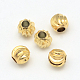 Brass Corrugated Beads KK-R015-16-2