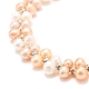 Bracciali con perline naturali di perle d'acqua dolce BJEW-D447-08G-3