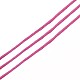 ナイロン糸  作るブレスレットナイロンのアクセサリーコード  ラウンド  ショッキングピンク  直径1mm  225ヤード/ロール NWIR-G001-25-2