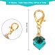 CHGCRAFT 22Pcs Cubic Crystal Charms Cube Glass Pendant Decoration Lobster Clasp Charms for Jewelry Making Necklace Earring Accessory HJEW-CA0001-34-2