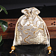 Sacchetti per imballaggio di gioielli in raso con motivo floreale in stile cinese PW-WG37271-06-1