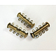 4-strands Brass Slide Lock Clasps KK-Q357-1-3