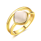真鍮製マイクロパヴェキュービックジルコニア指輪指輪  菱形  ゴールドカラー  usサイズ8（18.1mm） RJEW-BB39447-G-8-1
