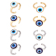 Arricraft 8 pieza 4 colores anillos de ojos malvados RJEW-AR0002-03-1