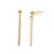 Brass Dangle Stud Earrings EJEW-JE03093-2