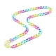 Персонализированные ожерелья-цепочки из акрила в виде радуги NJEW-JN03514-1