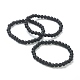Bracciali elastici con perle di vetro rotonde opache per ragazze adolescenti BJEW-A117-B-23-1