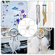 GORGECRAFT 4 Pack Wind Chime Supplies Top Ring Transparent Top Circles of Wind Chime Wind Chime Making Supplies Acrylic O Ring with 1 Roll Elastic Thread for Outdoor Home Garden Patio DIY-GF0005-29-7