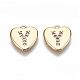 Brass Micro Pave Clear Cubic Zirconia Charms KK-N231-234Y-NF-1