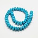 Brins de perles de turquoise de taiwan synthétiques hexagonales G-N0132-11A-2