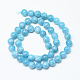 Brins de perles de quartz bleu naturel G-R345-8mm-29-1-2