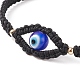 Bracelet de perles tressées mauvais œil au chalumeau BJEW-TA00160-01-4