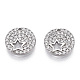 Rhodium Plated 925 Sterling Silver Micro Pave Cubic Zirconia Charms STER-T004-65P-2