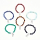 Natural Gemstone Beads Charm Bracelets BJEW-O162-D-1
