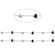 Black Glass Faceted Triangle Beaded Chains CHS-B004-03P-2