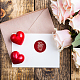 CRASPIRE Heart Wax Seal Stamp Crystal Sealing Wax Stamps 30mm/1.18inch Removable Brass Head Sealing Stamp with Wooden Handle for Halloween Invitations Cards Gift Wrap AJEW-WH0184-0471-4