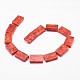 Synthetic Grass Coral Rectangle Beads Strands CORA-E030-04-2