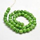 Faceted Millefiori Glass Round Beads Strands LK-P006-06-2