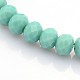 Faceted Opaque Solid Color Crystal Glass Rondelle Beads Stretch Bracelets BJEW-F072-08-2