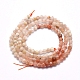 Chapelets de perles aux fraises en quartz naturel G-D0013-08-2