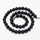 Natural Black Agate Beads Strands G-D710-6mm-06-2