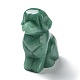 Figurines de chien de guérison sculptées en aventurine verte naturelle DJEW-F025-01C-2