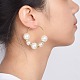 Pendientes de aro con cuentas de perlas de imitación acrílica EJEW-JE03476-4