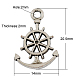 Tibetan Style Alloy Anchor with Helm Pendants PALLOY-2730-AS-FF-1